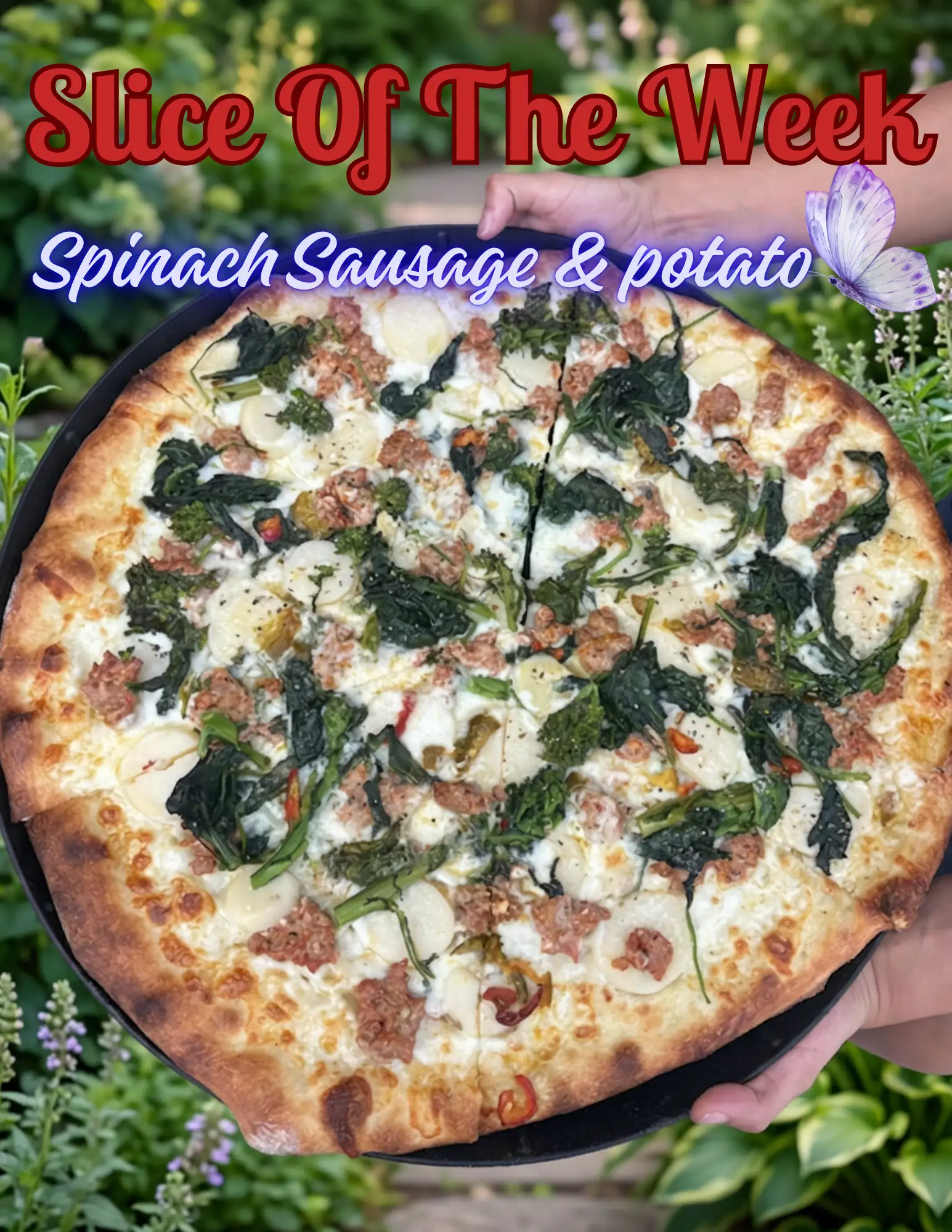 Slice of the week spinach sausage and potato
